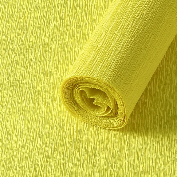 XmhyTop-A 2 Rolls Crepe Paper 250*50cm Crepe Paper Roll, Perfect for Party Decorations, Party Supplies DIY Crafts,Yellow