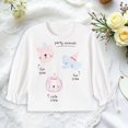 thumbnail image 2 of Toddler Toddler Kids Girls Long Sleeve Shirts Fall Clothes Crewneck T-Shirt with Cute Graphic Print Top for 2T 3T 4T 5T 6T 7T Girls Shirts, 2 of 9