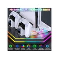 thumbnail image 4 of For PS5 / PS5 Slim Stand Cooling Station with Controller Charger for Playstation 5/Slim Console, PS5 Accessories Vertical Stand with Cooling Fan, RGB Light, Headset Holder, 14 Game Slot, 4 of 7