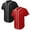 Black Red, variant on TOPTIE 2 Pack Men's Baseball Jersey Button Down Jersey Short Sleeve Shirt-Red Red-XL