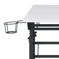 thumbnail image 5 of FurniFact White Adjustable Desk with Wheels, Computer and Office Table with Storage, 5 of 12