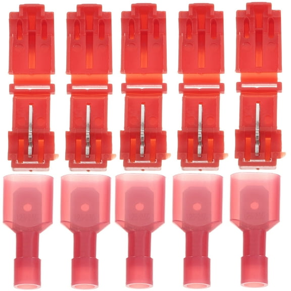 ibasenice 100Pcs Red Crimp Wire Connectors Kit Heat Shrink Spade Terminals for Marine Wiring