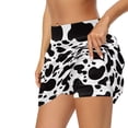 thumbnail image 5 of Uorisango Cow Print Womens Running Sports Pickleball Skirt Soft Fashionable Women's Mini Tennis Skirt Versatile Comfortable Outing Wear Lightweight for Workout Sports Size 3XL, 5 of 7