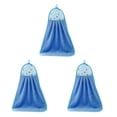 thumbnail image 3 of Wosthever Toalla de mano Coral Terciopelo Paño de cocina Colgando Paño de Toalla Baño Accesorio de cocina Patrón aleatorio, Azul Type1 NO1, 3 of 6
