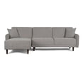 thumbnail image 2 of Sofá Cama Modular Reversible de Velvet Gris Claro Beehive Memory Foam Modelo Cosmo Makora, 2 of 8
