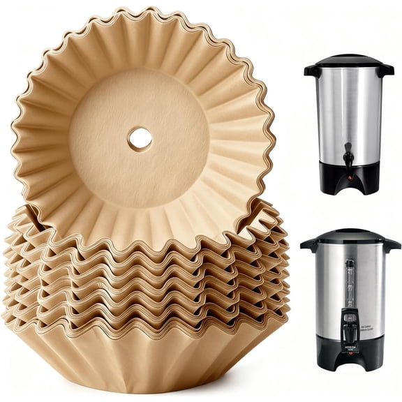 Coffee Filters - 150 PCS Percolator Coffee Filters for Hamilton Beach 45 Cup Coffee Urn Filters 40515G 40519G - Extra Large Disposable Paper Coffee Filter for Urn