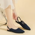 thumbnail image 2 of Nrmvnmi Women's Knit Dress Shoes Flats Slingbacks Comfort Walking Work Shoes Blue Mothers Day Gifts, 2 of 4