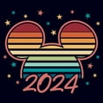 thumbnail image 2 of Women's Mickey & Friends Colorful Retro Sunset 2024 Graphic T-Shirt, 2 of 4