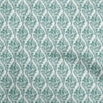 thumbnail image 1 of oneOone Viscose Jersey Teal Green Fabric Asian Block Fabric For Sewing Printed Craft Fabric By The Yard 60 Inch Wide, 1 of 4