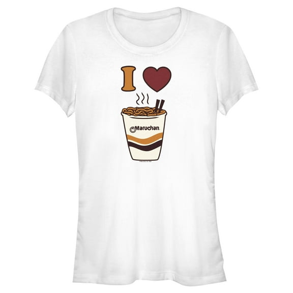 Junior's Maruchan I Heart Cup of Noodles Graphic Tee White X Large