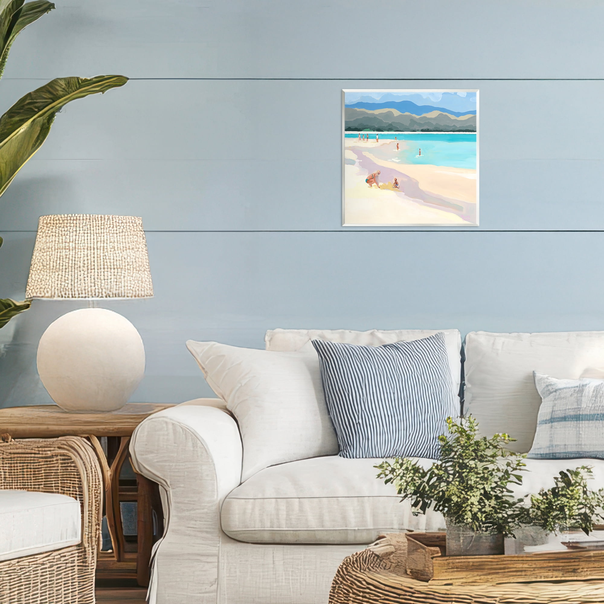Stupell Industries Mother & Child Beach Scene Wall Plaque Art, design by Meredith Howse