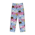 thumbnail image 4 of Bingfone Bees And Daisies Striped Mens All Over Print Sleep Pajama Pants-Small, 4 of 9