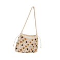 thumbnail image 4 of Bolso tote tejido para mujer, bolso viaje informal para guardar cosas, ideal para el trabajo, el , la playa o . Blanco, 4 of 8