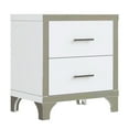 thumbnail image 5 of Gzxs 2-Drawer Mirrored Nightstand, White Storage Bedside Table with Metal Handles, Easy Assembly, 22.4"L x 15.7"W x 23.6"H, 5 of 7