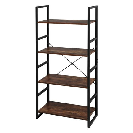 Winado Industrial Bookcase Storage Shelves Bookshelves for Living Room Home or Office