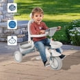 thumbnail image 5 of Roromall Baby Tricycle, 7 in 1 Folding Toddler Bike w/Removable Adjustable Push Handle, Canopy, Rotatable Seat, Safety Harness, Cup Holder & Storage, Trike for 1-5 Year Old, 5 of 9