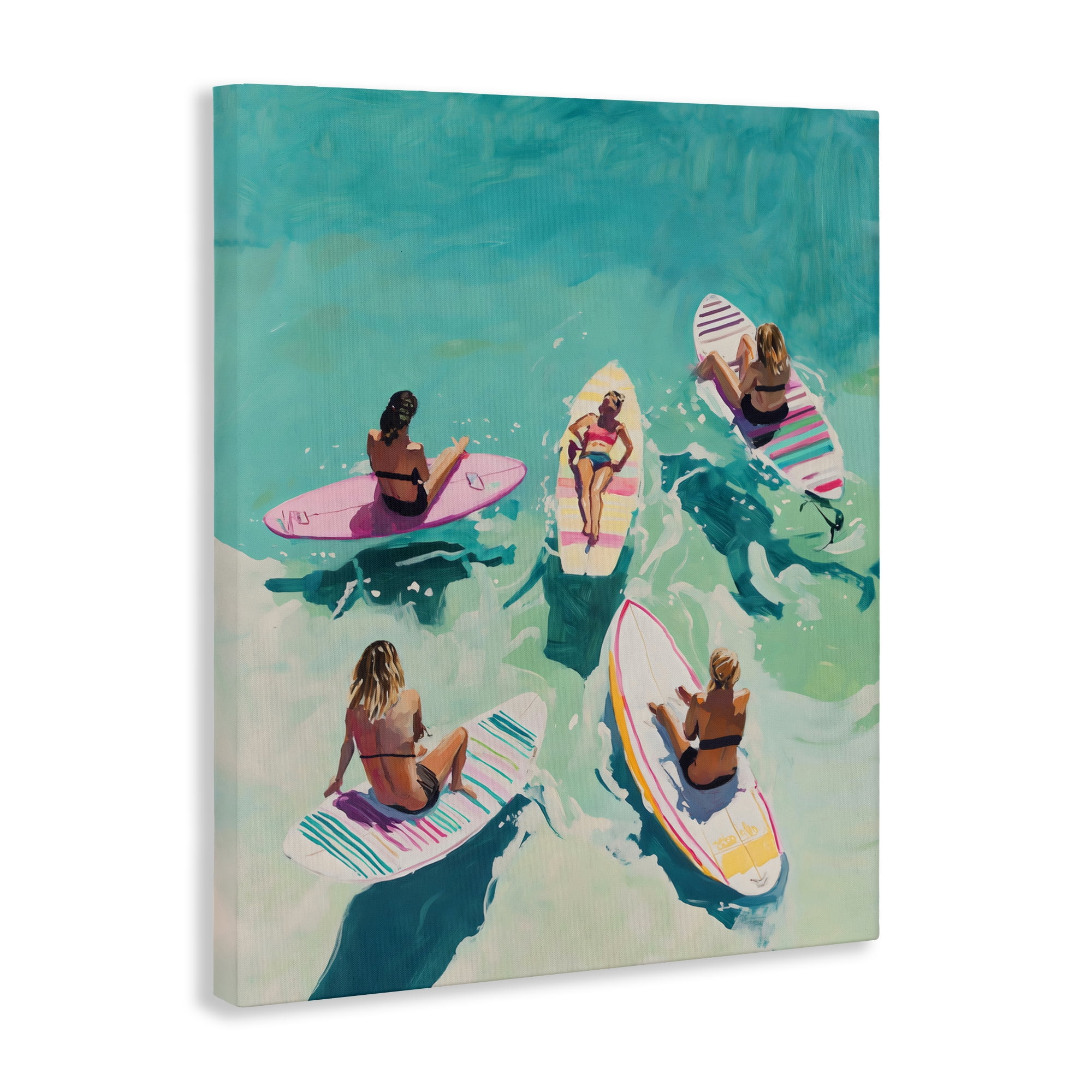 Stupell Industries Women Surfers at Turquoise Beach Canvas Wall Art, design by The Prints Vibe