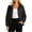 Black, variant on Ke1Clo Women's Lightweight Hooded Jacket Casual Zip Up Long Sleeve Windbreaker Outdoor Spring Fall Loose Fit Cardigan Coat Black L