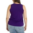 thumbnail image 2 of Women's Purple TCU Horned Frogs Hannah High Neck Tank Top, 2 of 2