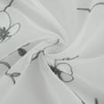 thumbnail image 5 of Haperlare White Sheer Curtains 95 inch Long Grommet Farmhouse Floral Embroidered Voile Sheer Curtains for Living Room Bedroom, White/Gray, 2 Panels, 5 of 7