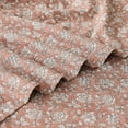 thumbnail image 4 of Lush Decor Zara Floral Block Cotton Sheet Set 4 Piece Set Queen Terracotta - Floral Sheets - Queen Bed Sheets - Vintage Coquette Decor, 4 of 7