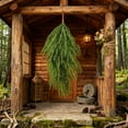 thumbnail image 6 of 24inch Artificial Christmas Teardrop Swag for Front Door Decor,Pine Cedar Greenery Swag with Pine Needles for Indoor Outdoor Xmas Decor on Mantle Fireplace Wall Window Stairs Holiday Decoration, 6 of 9
