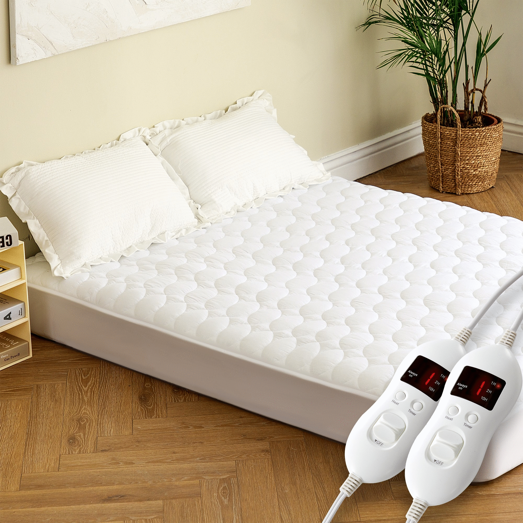 Electric Heated Mattress Pad Queen 8 Temperature Control Zone Heating Safe  Auto Shut off - Walmart.com