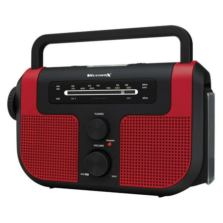 Weather-X Wr383r Weatherband AM/FM Radio with Flashlight