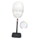 thumbnail image 1 of Cabeza de maniquí calva, regalo, accesorio profesional multifuncional para hacer pelucas. Blanco con soporte, 1 of 9