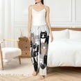 thumbnail image 5 of Uemuo Colors Cats Pattern Women's Wide Leg Palazzo Lounge Pants with Pockets Light Weight Loose Comfy Casual Pajama Pants-XX-Large, 5 of 9