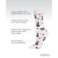 thumbnail image 3 of MeMoi Curly Q Love Cats Bamboo Blend Crew Socks - Mens - Male, 3 of 7