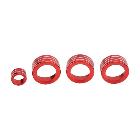 

Air Conditioning Switch Aluminium Alloy Rustproof Rugged Glossy Volume Button Cover For Decor Red