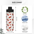 thumbnail image 3 of Lsque Hand Drawn Watermelon Pattern Water Bottle,18oz Sports Insulated Kettle for Cycling Gym Basketball Outdoor, Suitable as a Present, 3 of 7