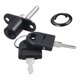 thumbnail image 3 of Cerradura de émbolo para gabinete, cerradura de triple cajón, aleación de zinc, oficina, puerta corrediza, 16 mm negro, 3 of 9