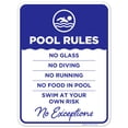 thumbnail image 1 of Pool Rules - No Exceptions Sign, Pool Sign,, 1 of 1