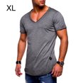 thumbnail image 4 of Minnieouse Camiseta de algodón para hombre, camiseta de manga corta transpirable de repuesto de Color sólido, camiseta adelgazante fácil de Camisetas Gris SG, 4 of 4