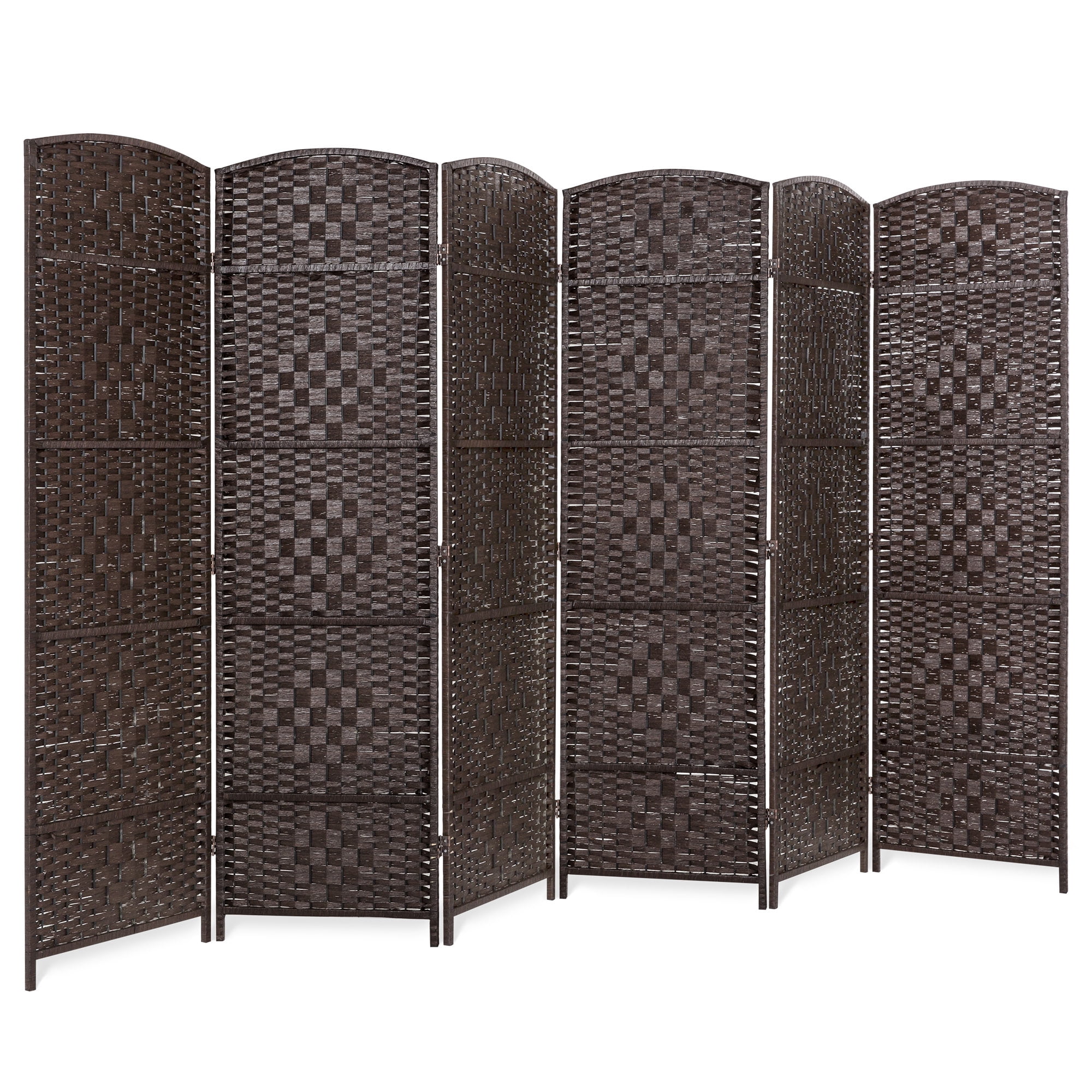 Best Choice Products 6ft Tall 6-Panel Diamond Weave Folding