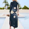 thumbnail image 3 of Cosmic Type Long Sleeved Shirt Dress women's summer dresses Summer skirt Dress women, 3 of 7