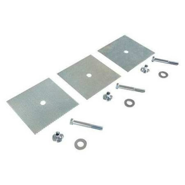 ZORO SELECT CS-GD-3 Parking Curb Glue Down Kit, Stainless Steel, Steel,  Silver