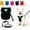 Black, variant on Dog Collar and Leash Set with Bowtie, Soft & Cute Puppy Collar, Cotton Puppy Collar with Adjustable Metal Buckle for Small, Medium Dog (White, Size M: Neck 13"-22")