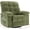 Green, variant on Rocking Recliner Chair,360° Swivel,30° Rocking,135° Tilt,Chenille Upholstery,Q235 Steel Frame Glider Nursery Chair for Small Spaces