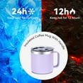 thumbnail image 4 of 12oz Stainless Steel Insulated Coffee Mug with Handle Double Wall Vacuum Travel Mug Tumbler Cup with Sliding Lid Purple, 4 of 7