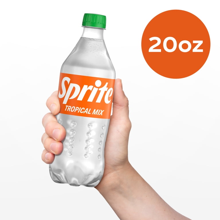 4 pack) Sprite Tropical Mix Caffeine Free Soda Pop Bottle, 20 fl