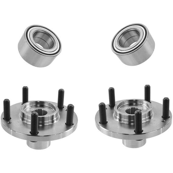 Front Wheel Hub and Bearing Kit 4 Piece - Compatible with 2006 - 2013 Kia Optima 2.4L 4-Cylinder 2007 2008 2009 2010 2011 2012