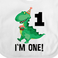 thumbnail image 4 of Inktastic 1st Birthday Dinosaur 1 Year Old Boy Boys Baby Bib, 4 of 4