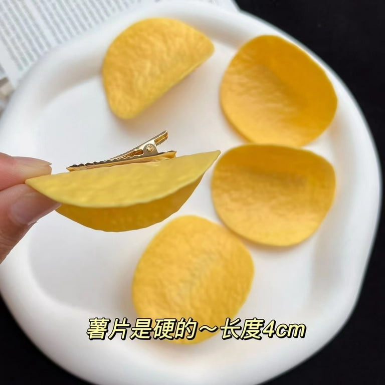 2pcs Cute Potato Chip Holders Plastic Potato Shape Funny Chip