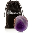 thumbnail image 4 of CRYSTALFY: Crystal Phone Grip & Phone Stand with Authentic Natural Amethyst Gemstone with Natural Edge Swappable Top, Expandable Collapsible Holder for Smartphones and Tablets, 4 of 8
