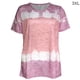 thumbnail image 1 of Camiseta de mujer, cuello redondo, manga corta, blusa casual estampada, rosa, 3XL Monstrate AP002430-18, 1 of 7