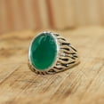 thumbnail image 3 of Emerald Men's Ring, Ottoman Unisex Ring, Handmade Men's Ring, Turkish Handmade Men's Ring, Men's Jewelry, Gift for Him, 925 Sterling Silver, 3 of 3