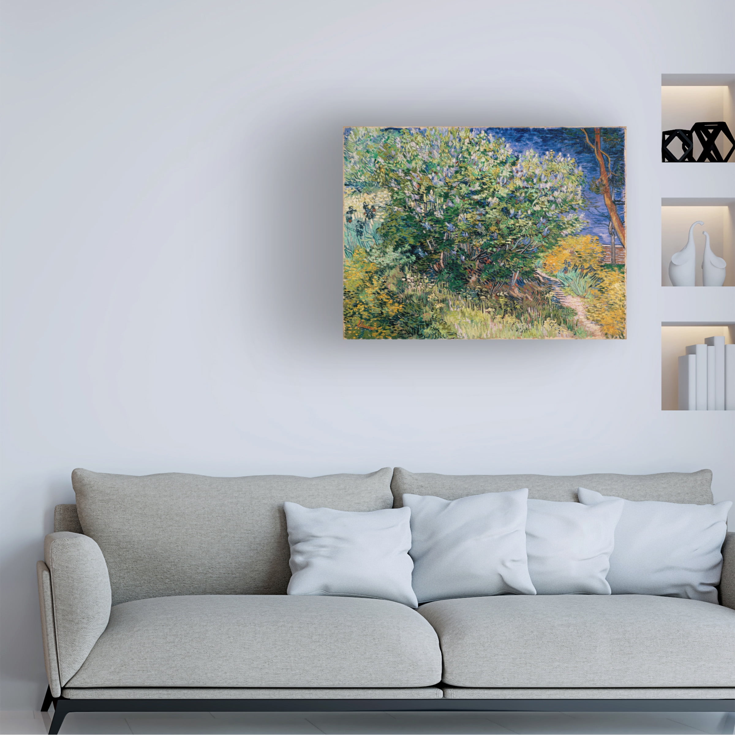 Van Gogh 'Lilac Bush' Canvas Art